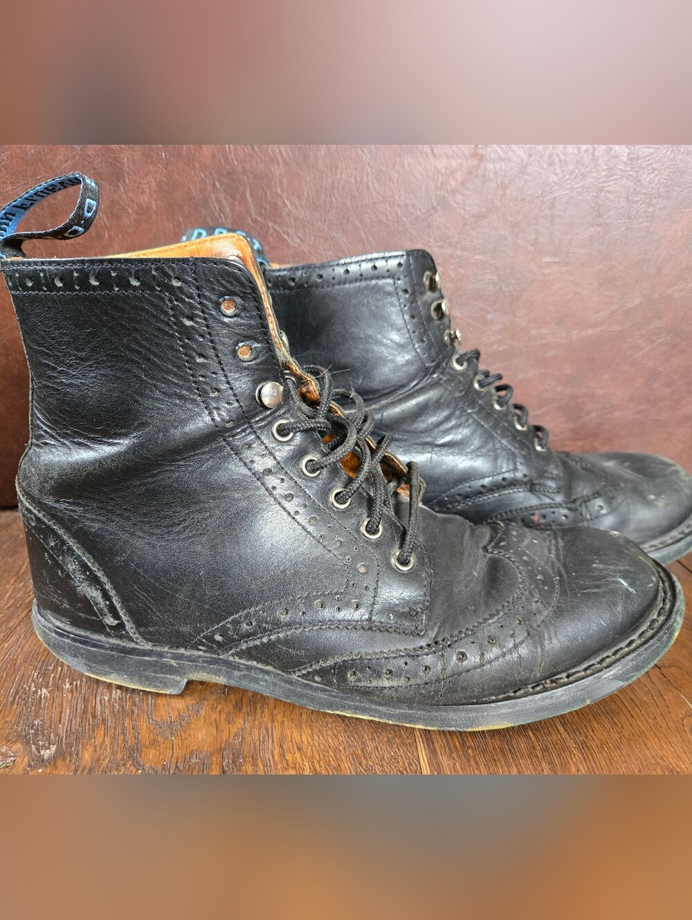 Fluevog Gideon - Black Brogue Boot - Picture 2 of 7